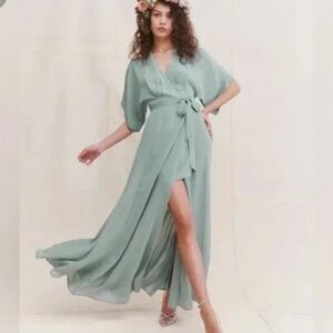Reformation Winslow Maxi Dress | Celadon Blue | Size L (NWT)
